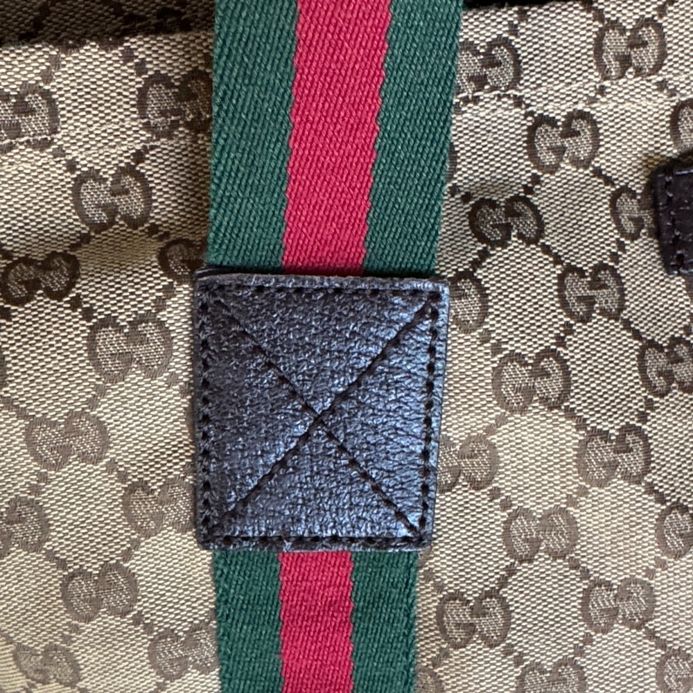 Gucci Sherry GG Monogram Tote with Red and Green Straps - Picture 3 of 16